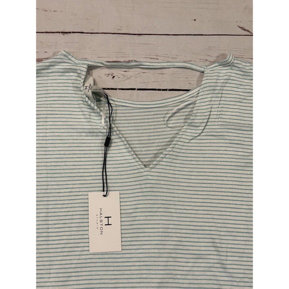 Halston Long Sleeve Striped Dolman Pullover Size Large - Picture 6 of 6